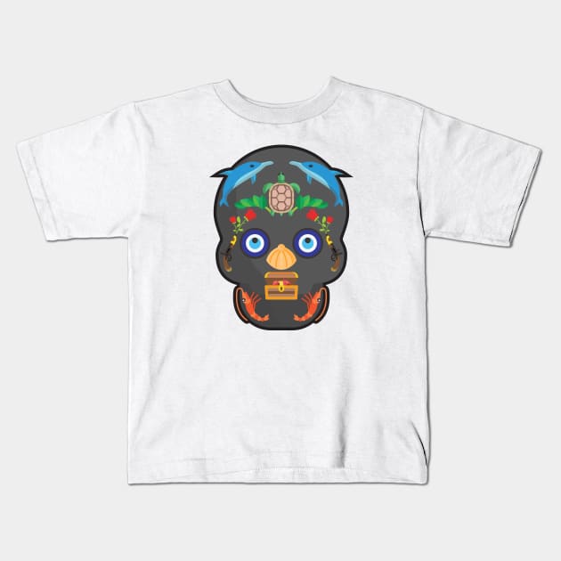 Sealife Sugar Skull Kids T-Shirt by shultcreative